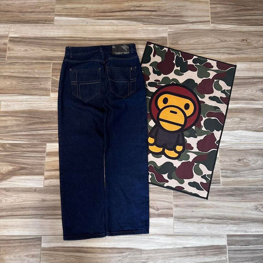 Y2K Vintage Rocawear Sweden Flag Embroidery navy blue jeans